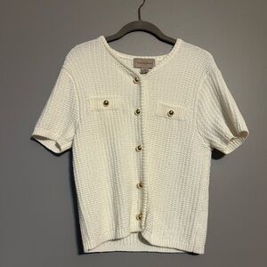 Cream button up cardigan